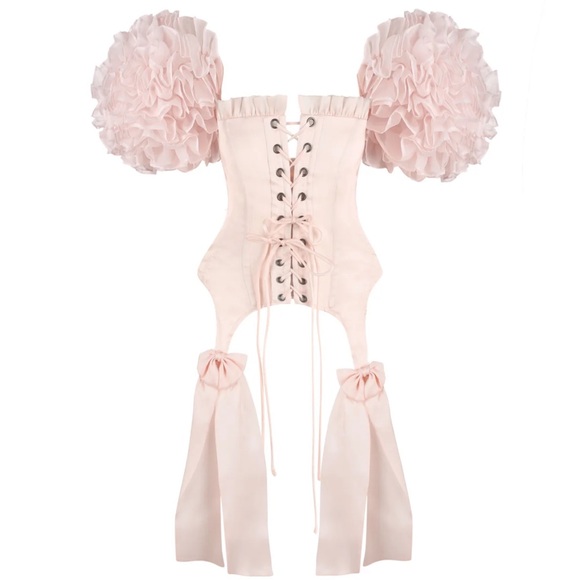 Elegant Pink Ruffled Set - Picture 2 of 3